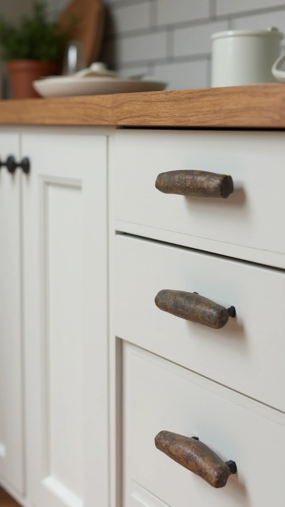 42 Home Decor Ideas for Kitchens That Feel Warm and Stylish - 22.Decorative Knobs and Handles
