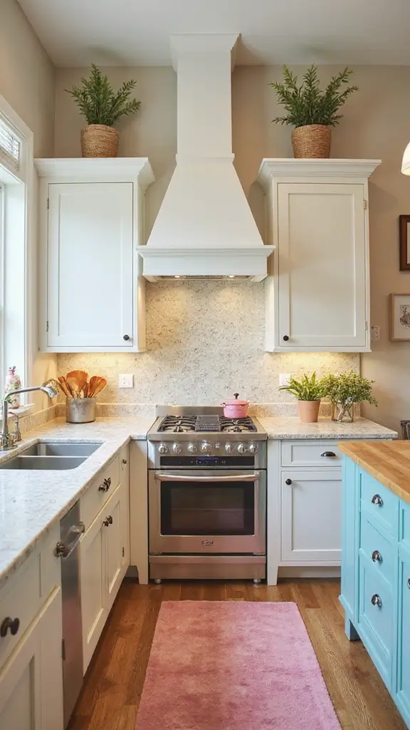 42 Home Decor Ideas for Kitchens That Feel Warm and Stylish - 38. Refreshing Color Pops