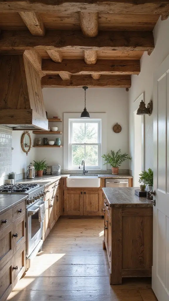 42 Home Decor Ideas for Kitchens That Feel Warm and Stylish - 7. Rustic Wooden Accents