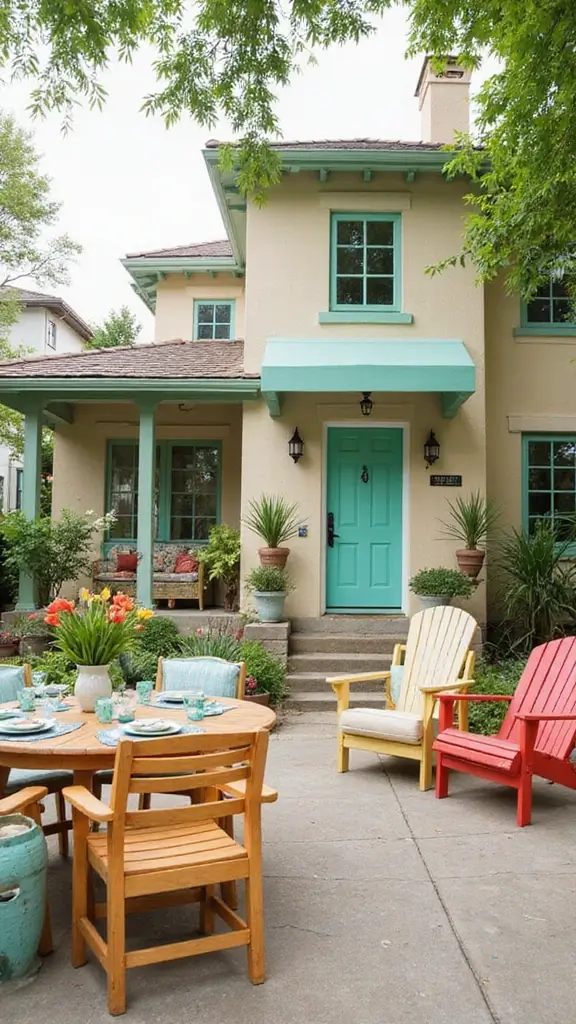 42 Home Exterior Colors Combinations That Instantly Upgrade Curb Appeal - 26. Light Beige and Mint