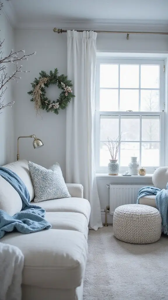 42 January Home Decor Ideas That Refresh Your Space - 19. Snowy Scene Decor