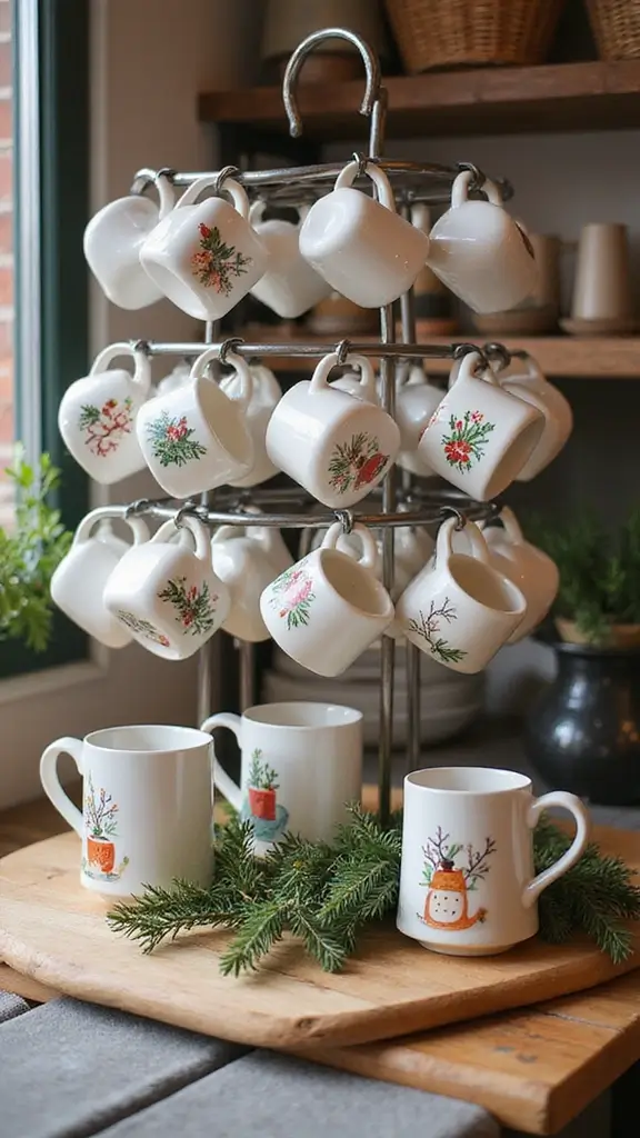 42 January Home Decor Ideas That Refresh Your Space - 35. Charming Mug Displays