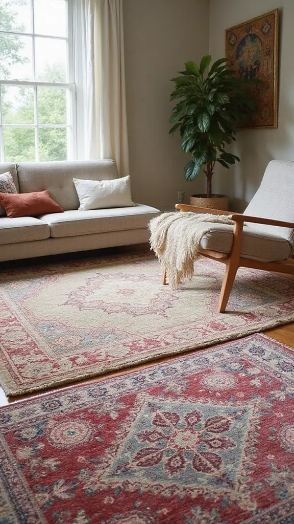 42 January Home Decor Ideas That Refresh Your Space - 5. Layered Rugs
