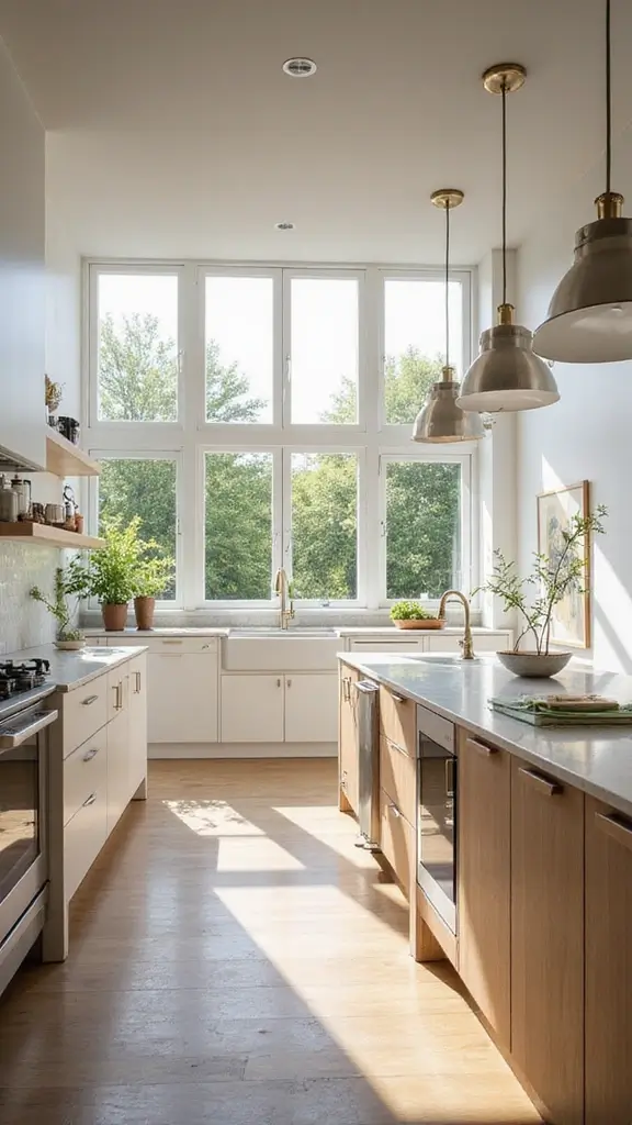 42 Kitchen Interior Design Modern Looks You’ll Love - 19. Large Windows