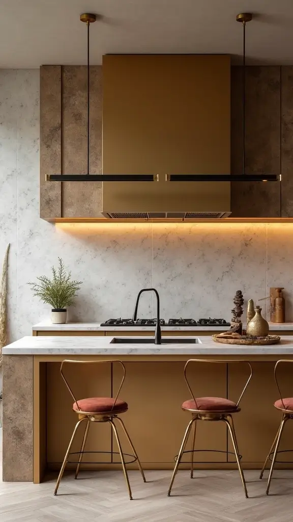 42 Kitchen Trends 2025 Interior Design Must-Try Styles - 37. Warm Metal Accents
