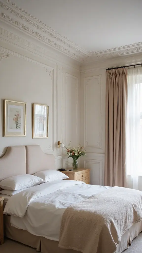 42 Latest False Ceiling Designs for Bedroom Spaces You’ll Love - 28. Elegant Crown Molding