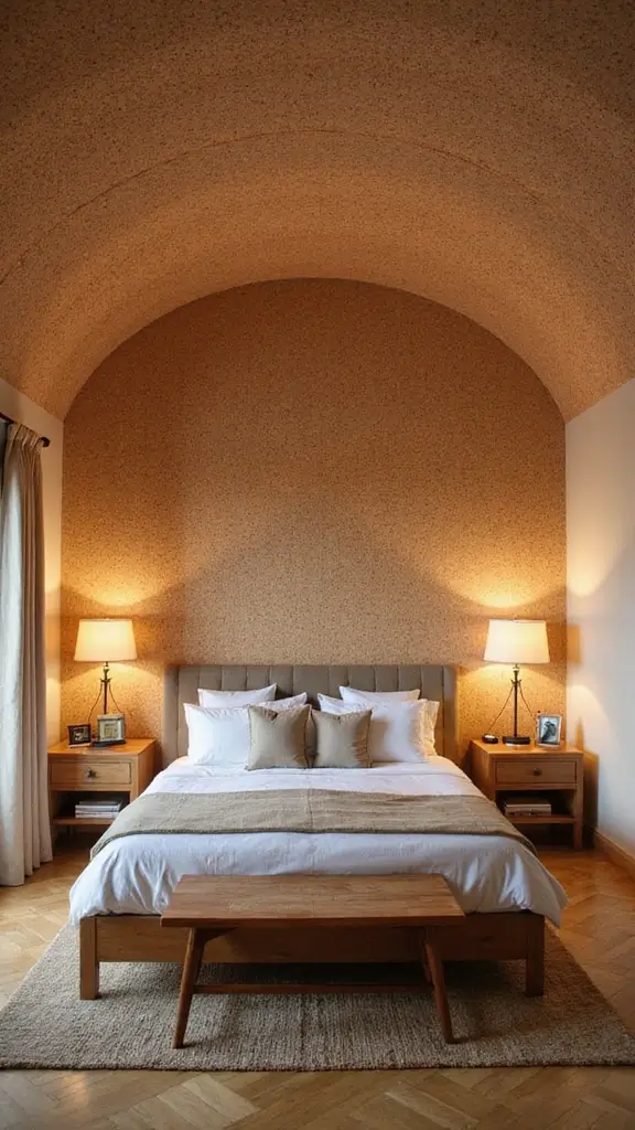 42 Latest False Ceiling Designs for Bedroom Spaces You’ll Love - 33. Sustainable Cork