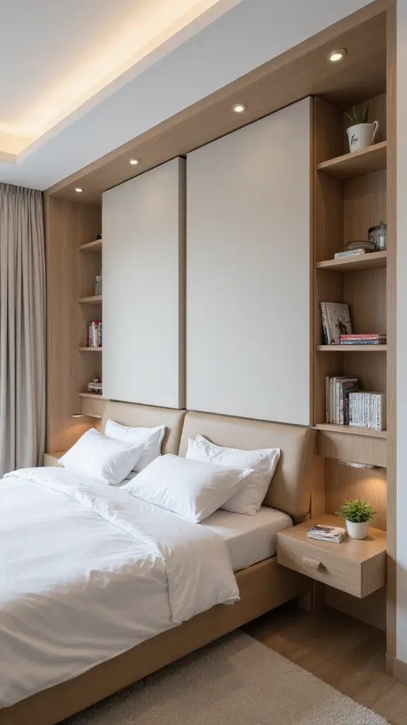 42 Latest False Ceiling Designs for Bedroom Spaces You’ll Love - 36. Ceiling with Hidden Storage