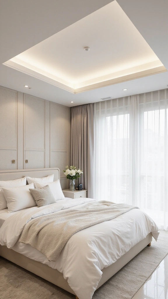 42 Latest False Ceiling Designs for Bedroom Spaces You’ll Love - 37. Light-Catching Ceilings