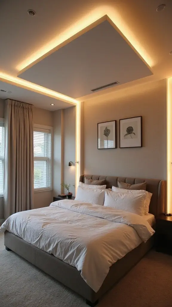42 Latest False Ceiling Designs for Bedroom Spaces You’ll Love - 39. Elegant LED Coves