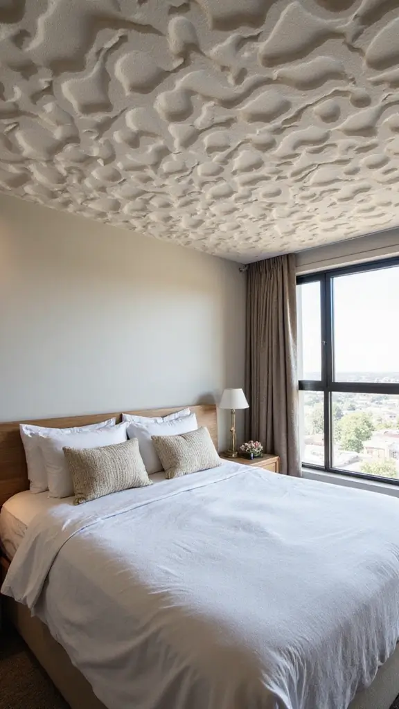 42 Latest False Ceiling Designs for Bedroom Spaces You’ll Love - 42. Textured Foam Panels