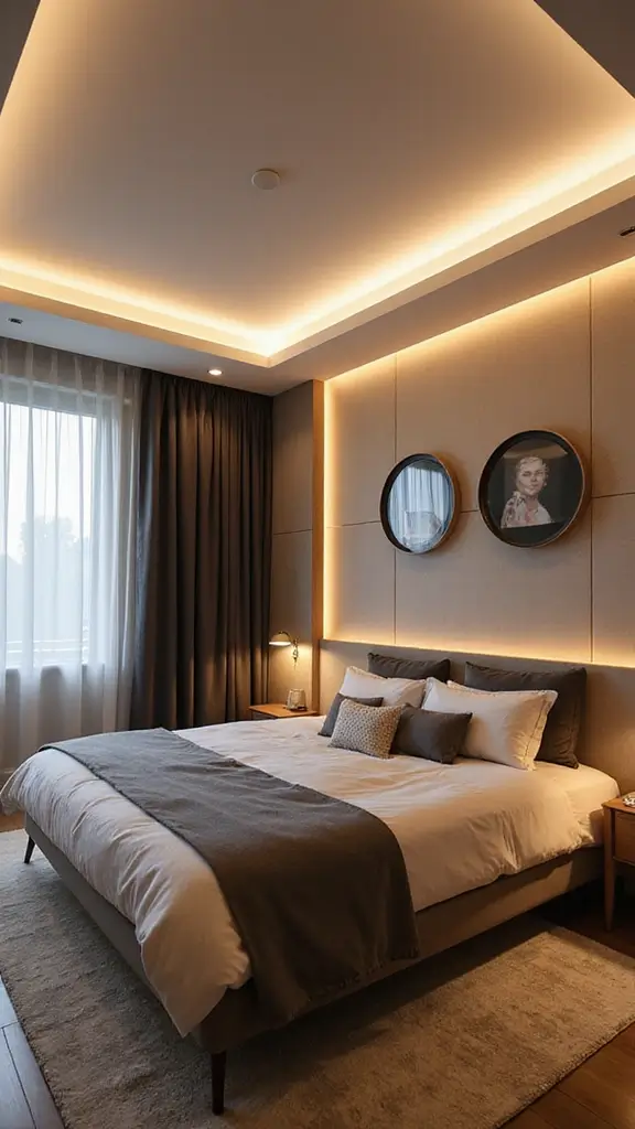 42 Latest False Ceiling Designs for Bedroom Spaces You’ll Love - 5. LED Accents
