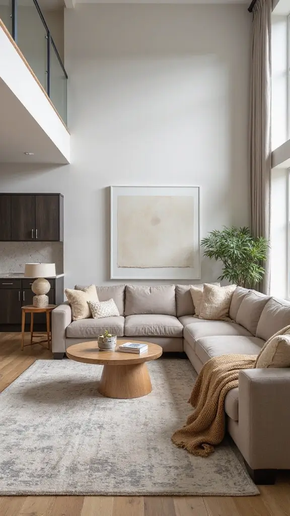 42 Living Room High Ceilings Ideas That Make a Bold Statement - 27. Create Visual Interest with Shapes