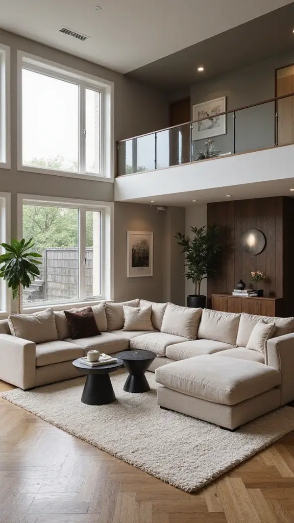 42 Living Room High Ceilings Ideas That Make a Bold Statement - 29. Monochromatic Color Schemes