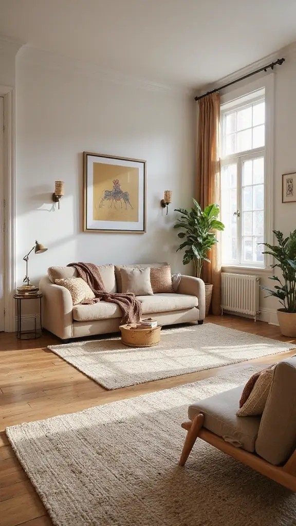 42 Living Room High Ceilings Ideas That Make a Bold Statement - 32. Layered Flooring