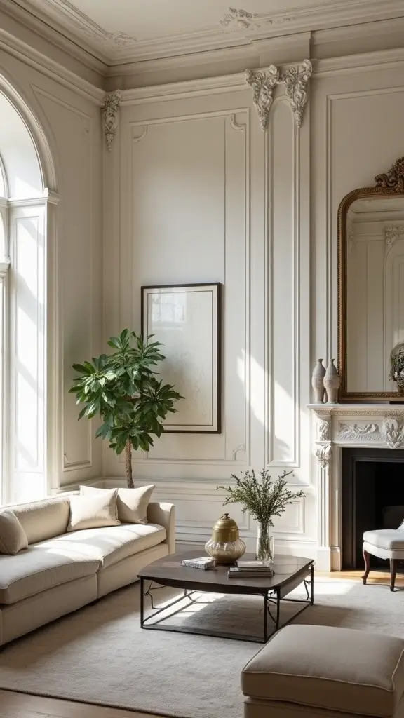 42 Living Room High Ceilings Ideas That Make a Bold Statement - 37. Architectural Details