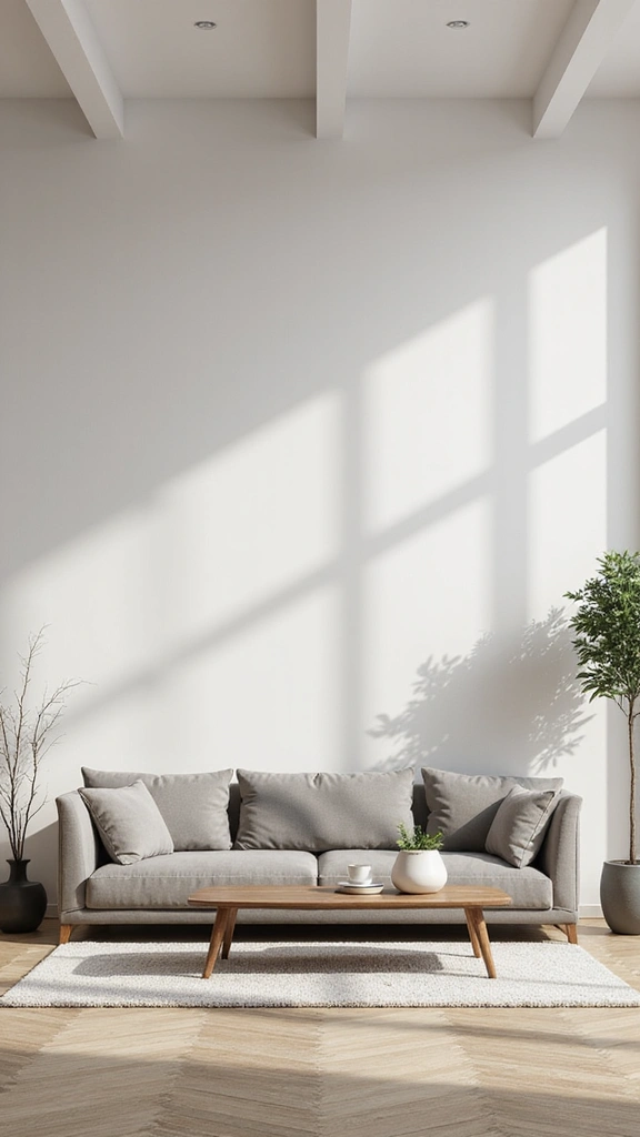 42 Living Room High Ceilings Ideas That Make a Bold Statement - 8. Minimalist Furniture Choices