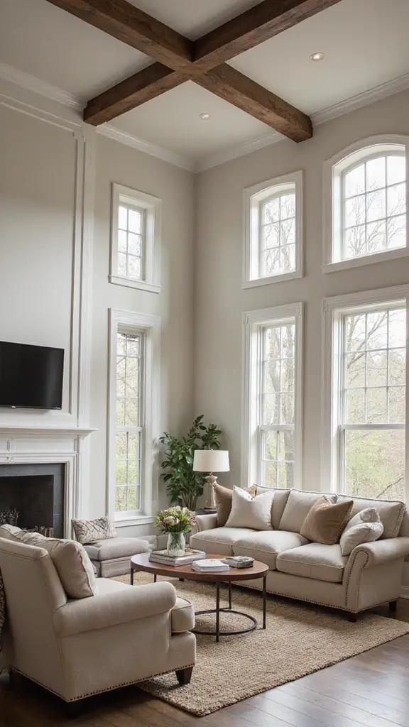 42 Living Room High Ceilings Ideas That Make a Bold Statement - 9. Ceiling Design Ideas