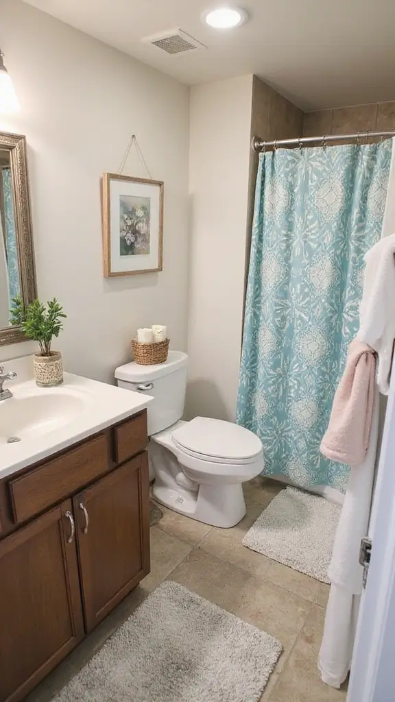 42 Mobile Home Bathroom Remodel Ideas That Upgrade Comfort - 17. Detailing with Accent Colors
