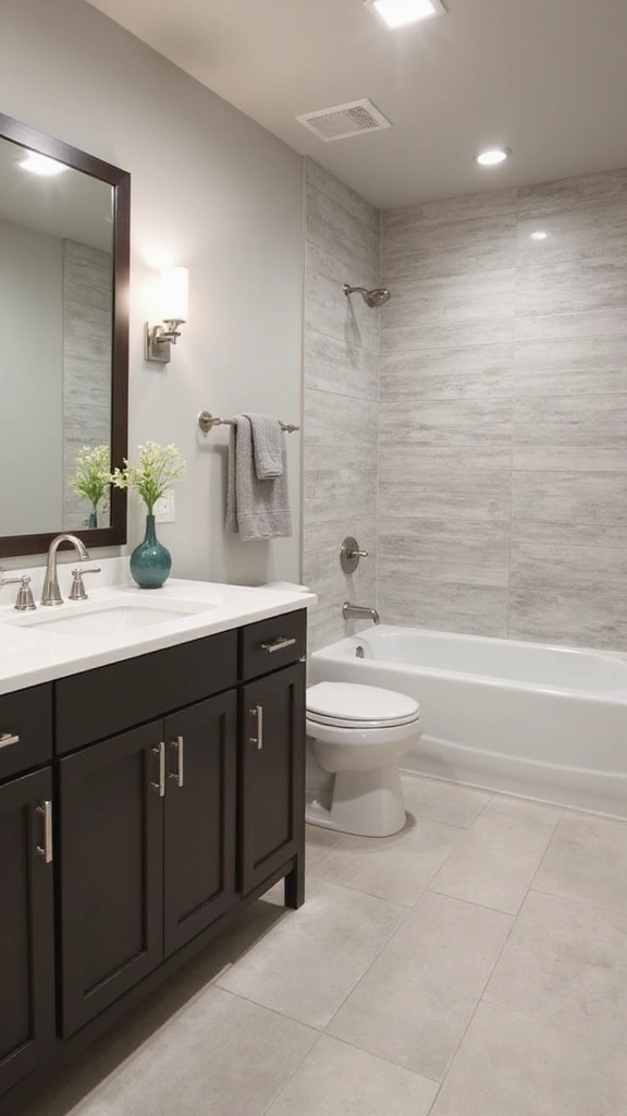 42 Mobile Home Bathroom Remodel Ideas That Upgrade Comfort - 18. Recessed Lighting Features