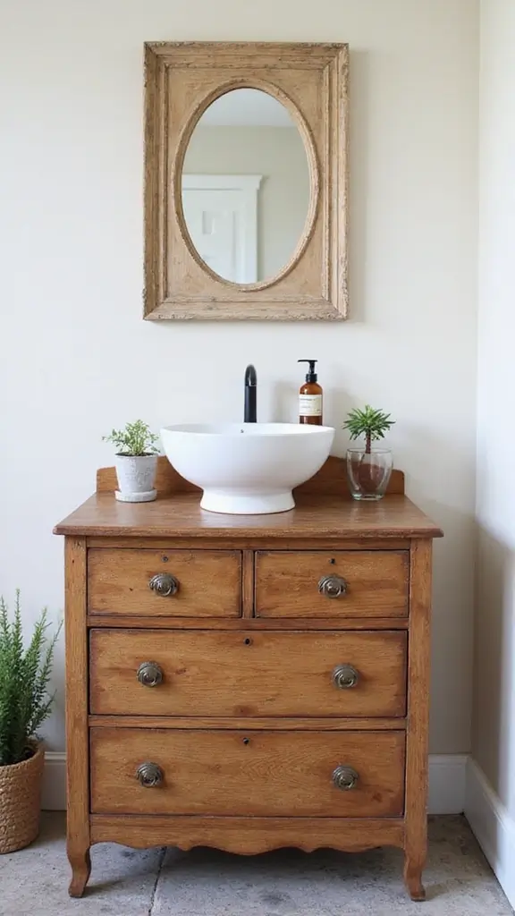 42 Mobile Home Bathroom Remodel Ideas That Upgrade Comfort - 2. Upcycled Vanity Ideas