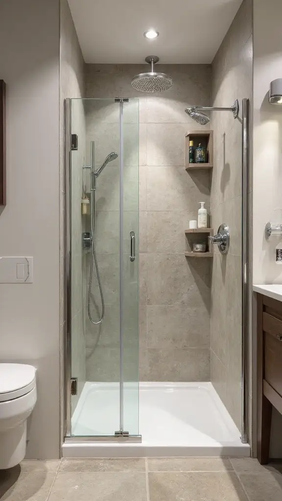 42 Mobile Home Bathroom Remodel Ideas That Upgrade Comfort - 3. Compact Shower Solutions