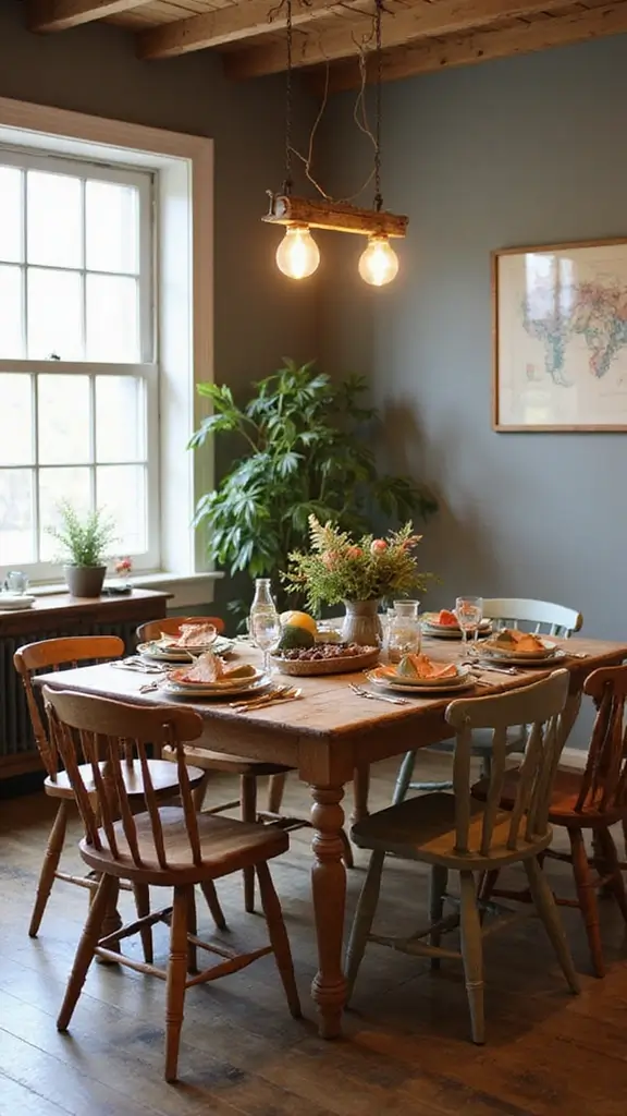 42 Modern Folk Interior Design Ideas Full of Character - 15. Cozy Dining Spaces