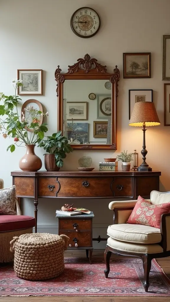 42 Modern Folk Interior Design Ideas Full of Character - 23. Incorporating Vintage Finds