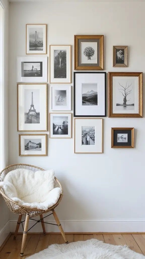 42 Modern Folk Interior Design Ideas Full of Character - 33. Personalized Gallery Walls