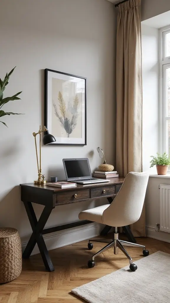 42 Modern French Interior Design Ideas That Breathe Elegance - 29. Elegant Home Office