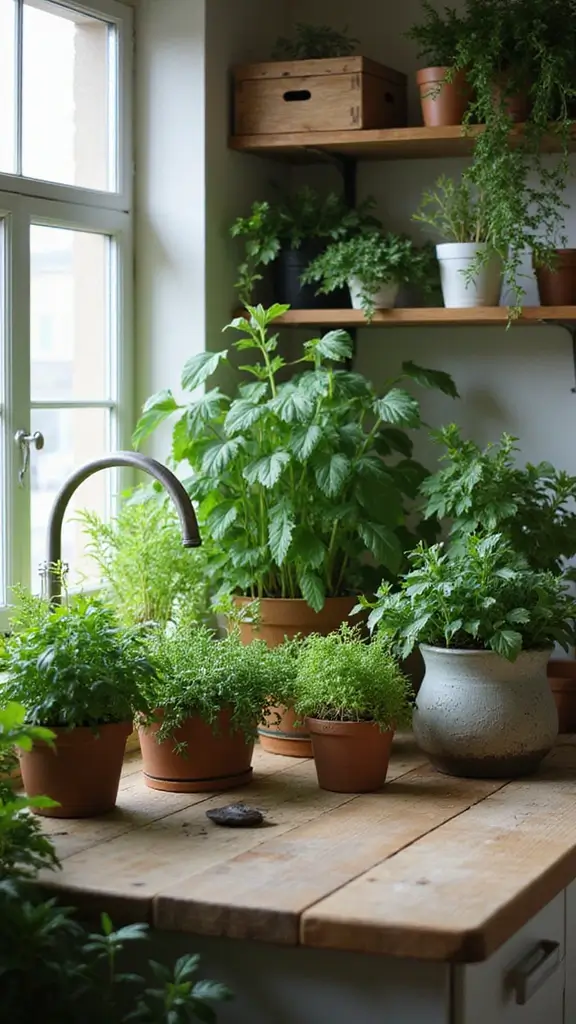 42 Modern Spanish Style Kitchen Ideas That Look Gorgeous - 10. Plants for Freshness