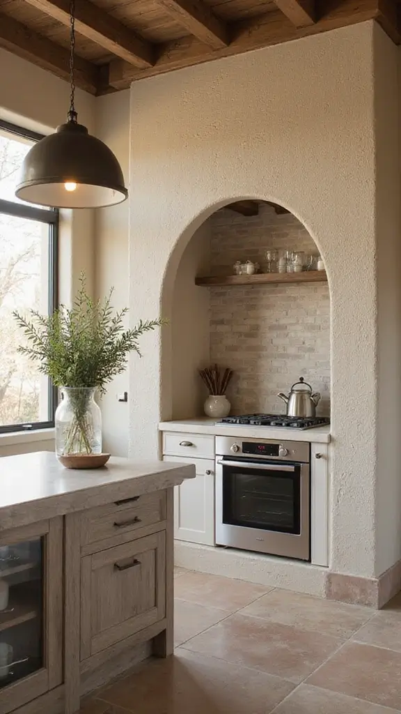 42 Modern Spanish Style Kitchen Ideas That Look Gorgeous - 12. Textured Wall Finishes