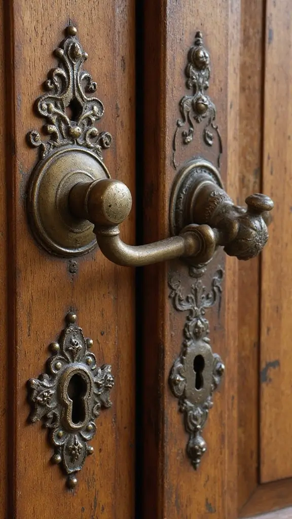 42 Modern Spanish Style Kitchen Ideas That Look Gorgeous - 13. Vintage-Inspired Hardware