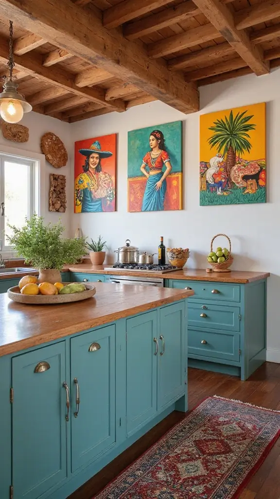 42 Modern Spanish Style Kitchen Ideas That Look Gorgeous - 17. Spanish-Inspired Artwork