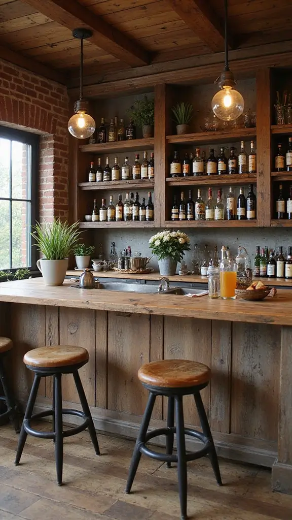 42 Modern Spanish Style Kitchen Ideas That Look Gorgeous - 28. Rustic Bar Areas