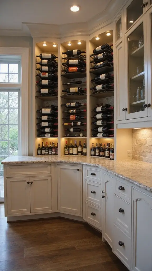42 Modern Spanish Style Kitchen Ideas That Look Gorgeous - 39. Elegant Wine Racks