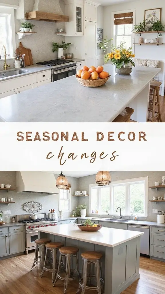 42 Modern Spanish Style Kitchen Ideas That Look Gorgeous - 41. Seasonal Decor Changes