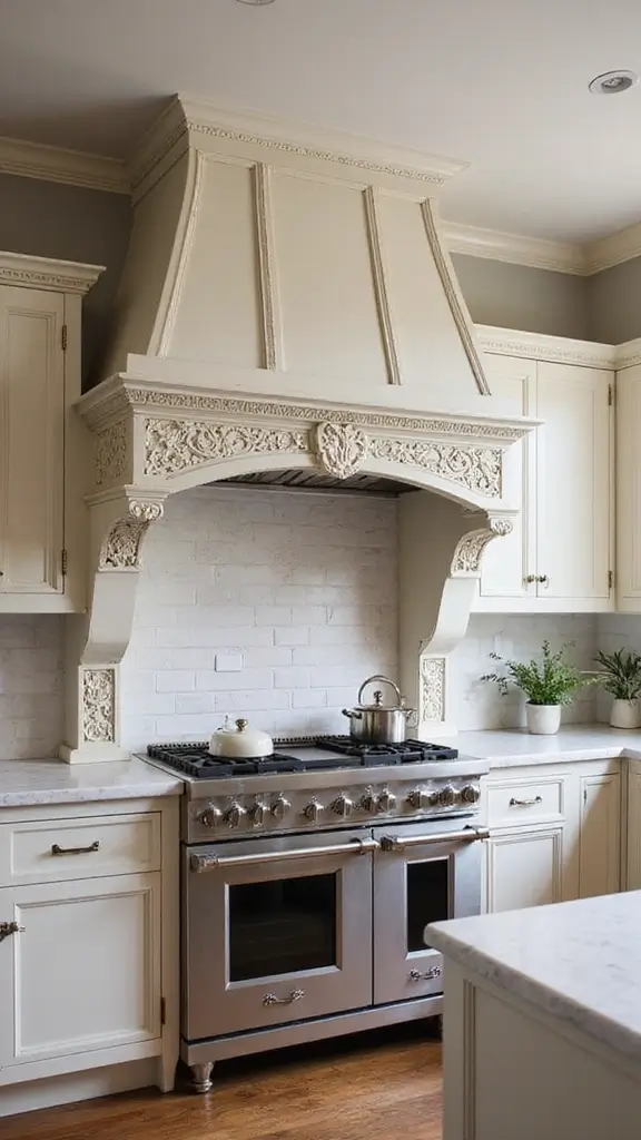 42 Modern Spanish Style Kitchen Ideas That Look Gorgeous - 8. Decorative Range Hoods