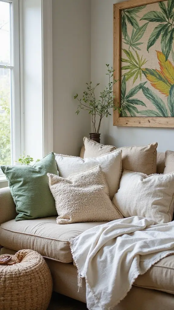 42 Modern Tropical Interior Design Ideas You’ll Love - 11. Nature-Inspired Textiles