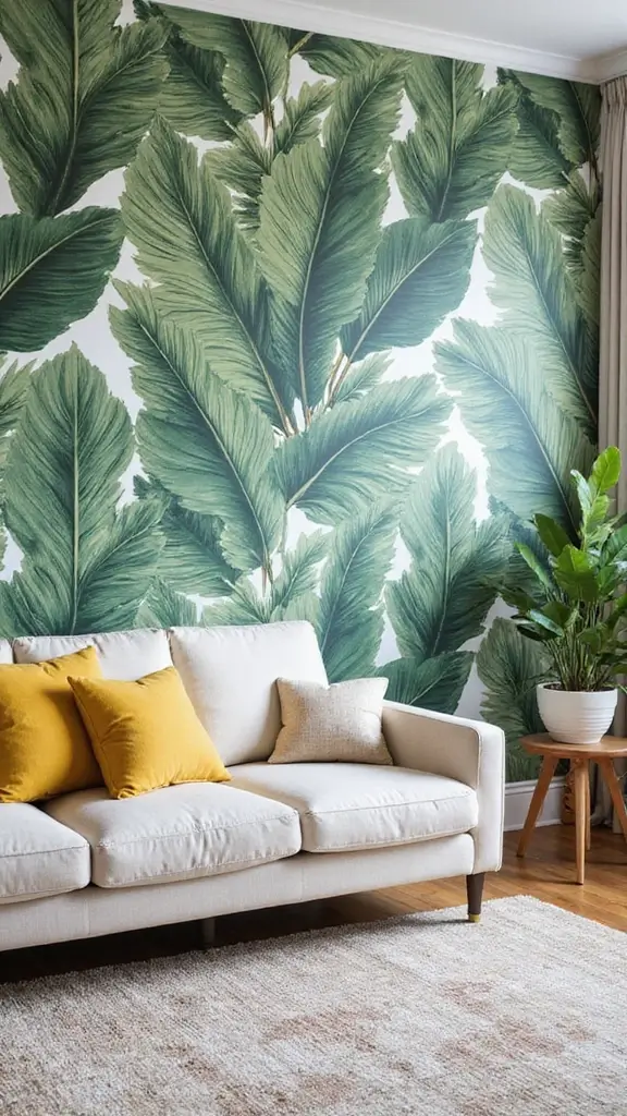 42 Modern Tropical Interior Design Ideas You’ll Love - 14. Tropical-Themed Wallpapers
