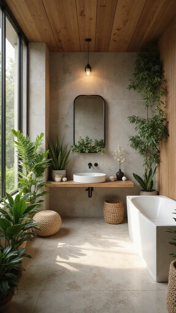 42 Modern Tropical Interior Design Ideas You’ll Love - 26. Tropical-Inspired Bath Spaces