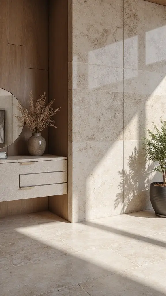 42 Organic Modern Interior Design Ideas That Feel Grounded - 22. Incorporate Natural Stone Accents