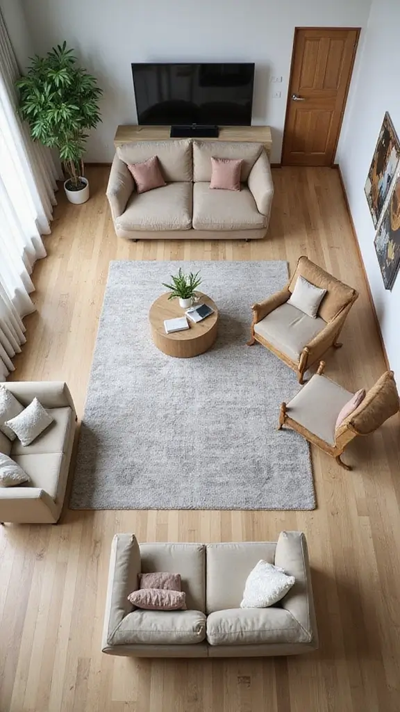 42 Organic Modern Interior Design Ideas That Feel Grounded - 31. Create a Harmonious Layout