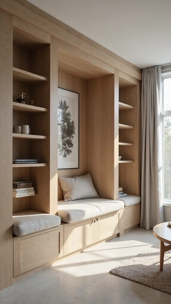 42 Organic Modern Interior Design Ideas That Feel Grounded - 39. Opt for Built-in Furniture