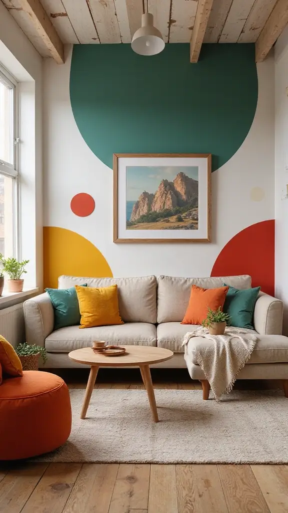 42 Post Modern Interior Design Ideas That Are Timelessly Cool - 19. Color-Blocked Walls