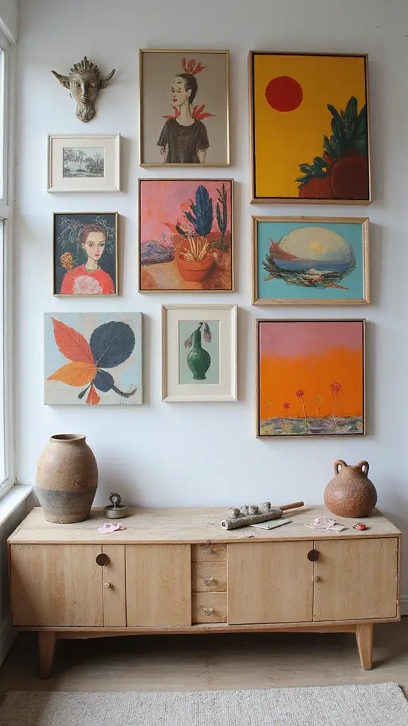 42 Post Modern Interior Design Ideas That Are Timelessly Cool - 3. Artistic Wall Decor