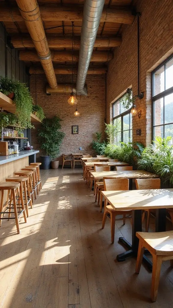 42 Restaurant Interior Design Modern Concepts That Attract Guests - 1. Eco-Friendly Materials