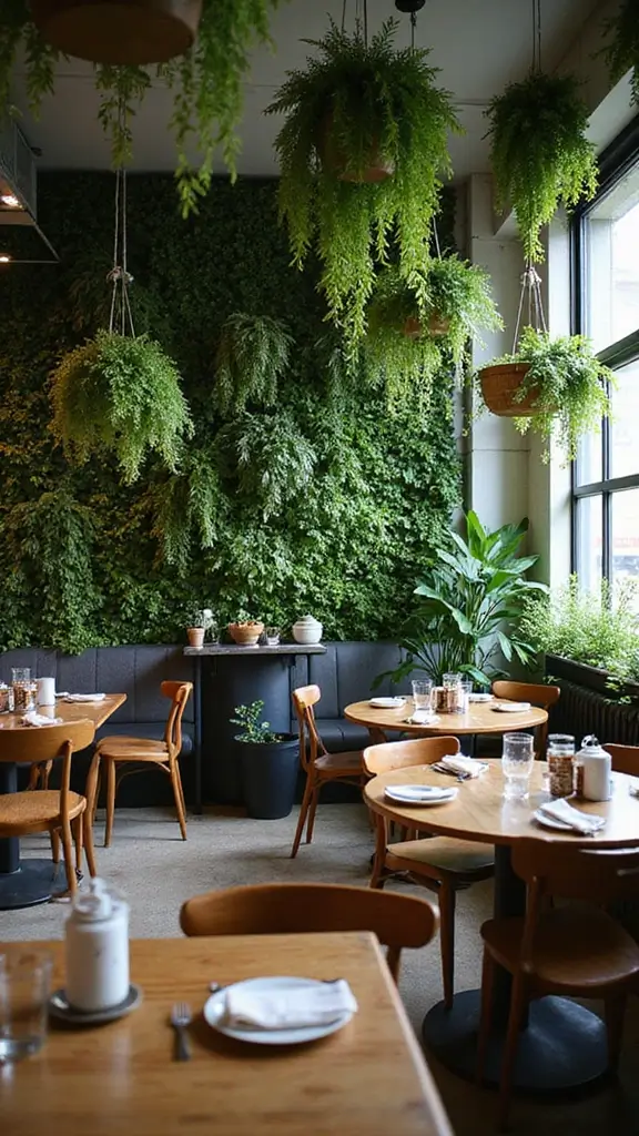 42 Restaurant Interior Design Modern Concepts That Attract Guests - 3. Indoor Greenery