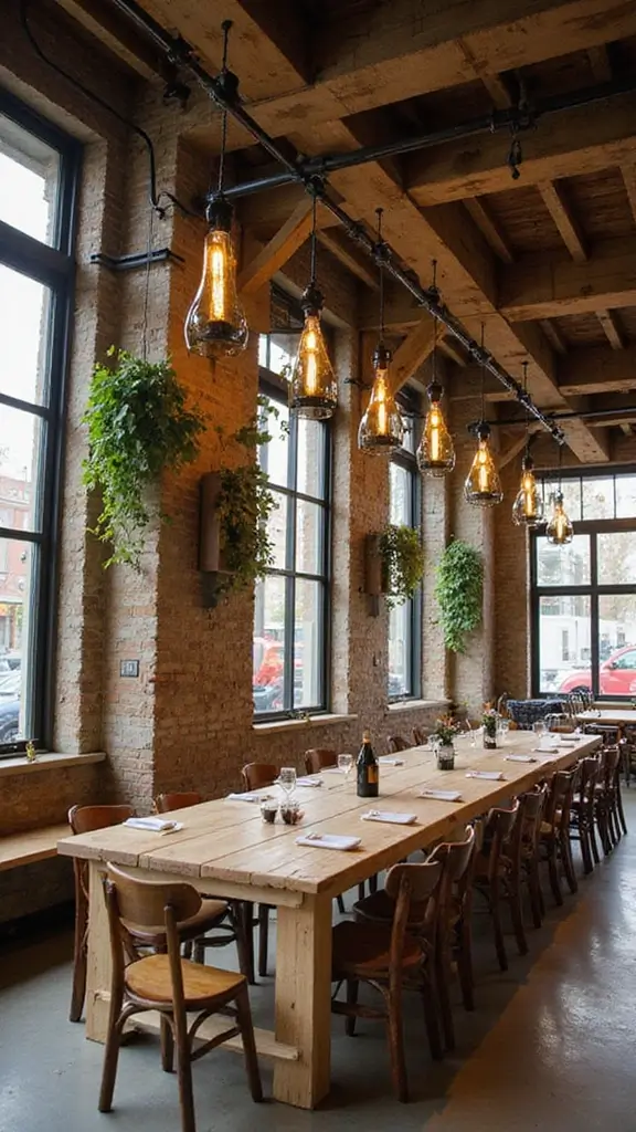 42 Restaurant Interior Design Modern Concepts That Attract Guests - 31. Upcycled Decor