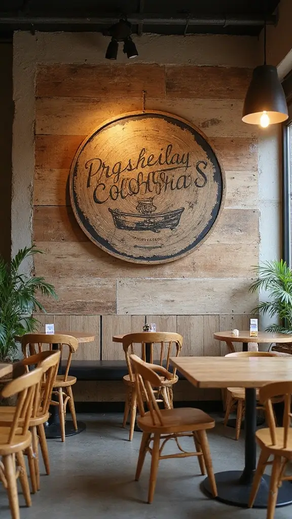 42 Restaurant Interior Design Modern Concepts That Attract Guests - 41. Sustainable Signage